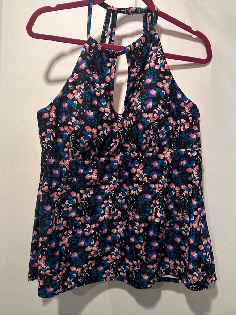 Raisins Pink Curvy Tankini Swim Top - 20W